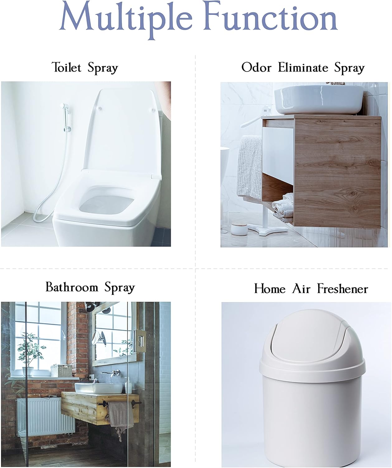 Clean-n-Fresh Toilet Spray, Wild Peony Scent, Bathroom Odor Eliminator & Air Freshener For Room, Trash Cans, Shoes, Fabrics, 3.4 Fl Oz(2 Pack)