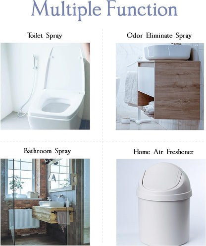 Clean-n-Fresh Toilet Spray, Wild Peony Scent, Bathroom Odor Eliminator & Air Freshener For Room, Trash Cans, Shoes, Fabrics, 3.4 Fl Oz(2 Pack)