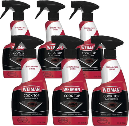 Weiman Non-Abrasive, No Scratch Induction Glass Ceramic Stove Cooktop Heavy Duty Cleaner and Polish, 20 Ounce