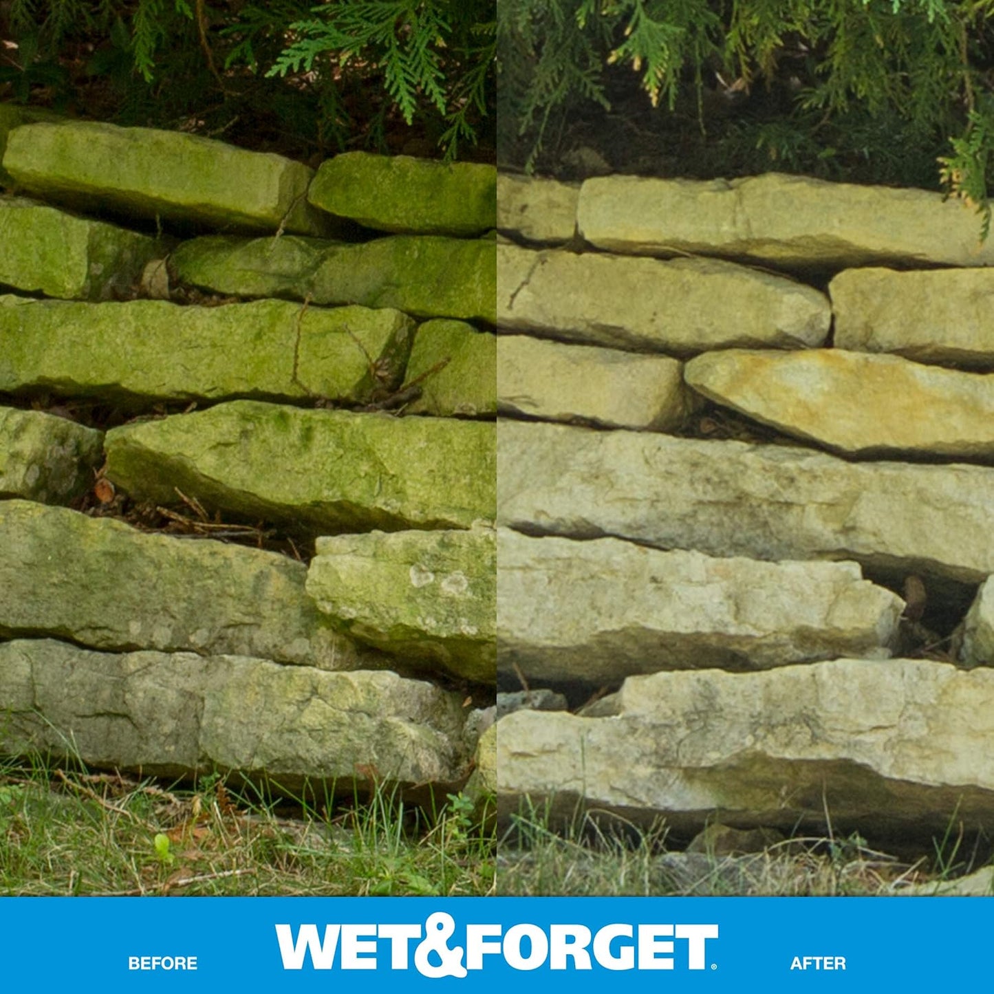 Wet & Forget Moss, Mold, Mildew, & Algae Stain Remover Multi-Surface Outdoor Cleaner Concentrate, Original, 128 Fluid Ounces