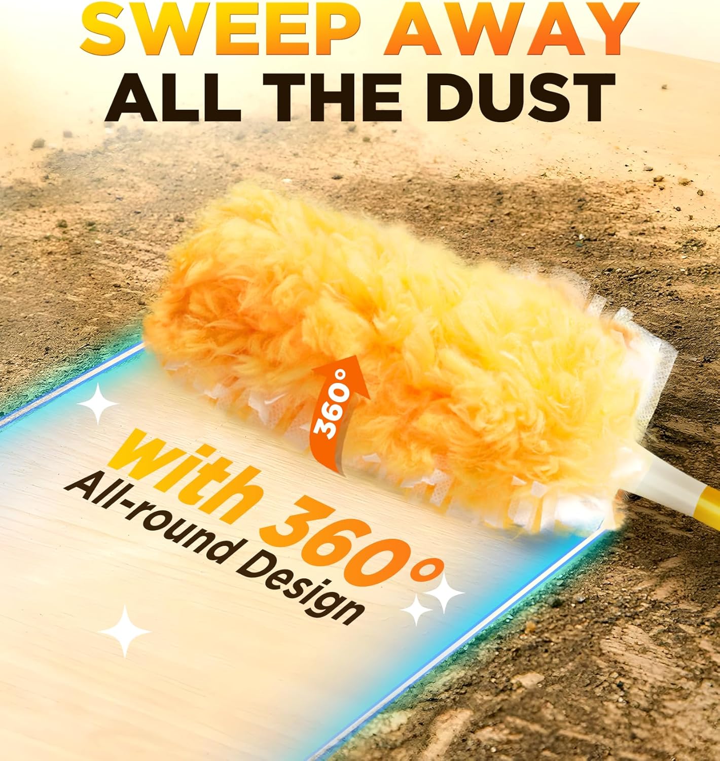 Heavy Duty Duster Refills for Swiffer Duster, 20 Count Duster Refills with 1 Handle, Multisurface 360° Dusters with 4X Microfibers, Unscented Disposable Dusters for Cleaning