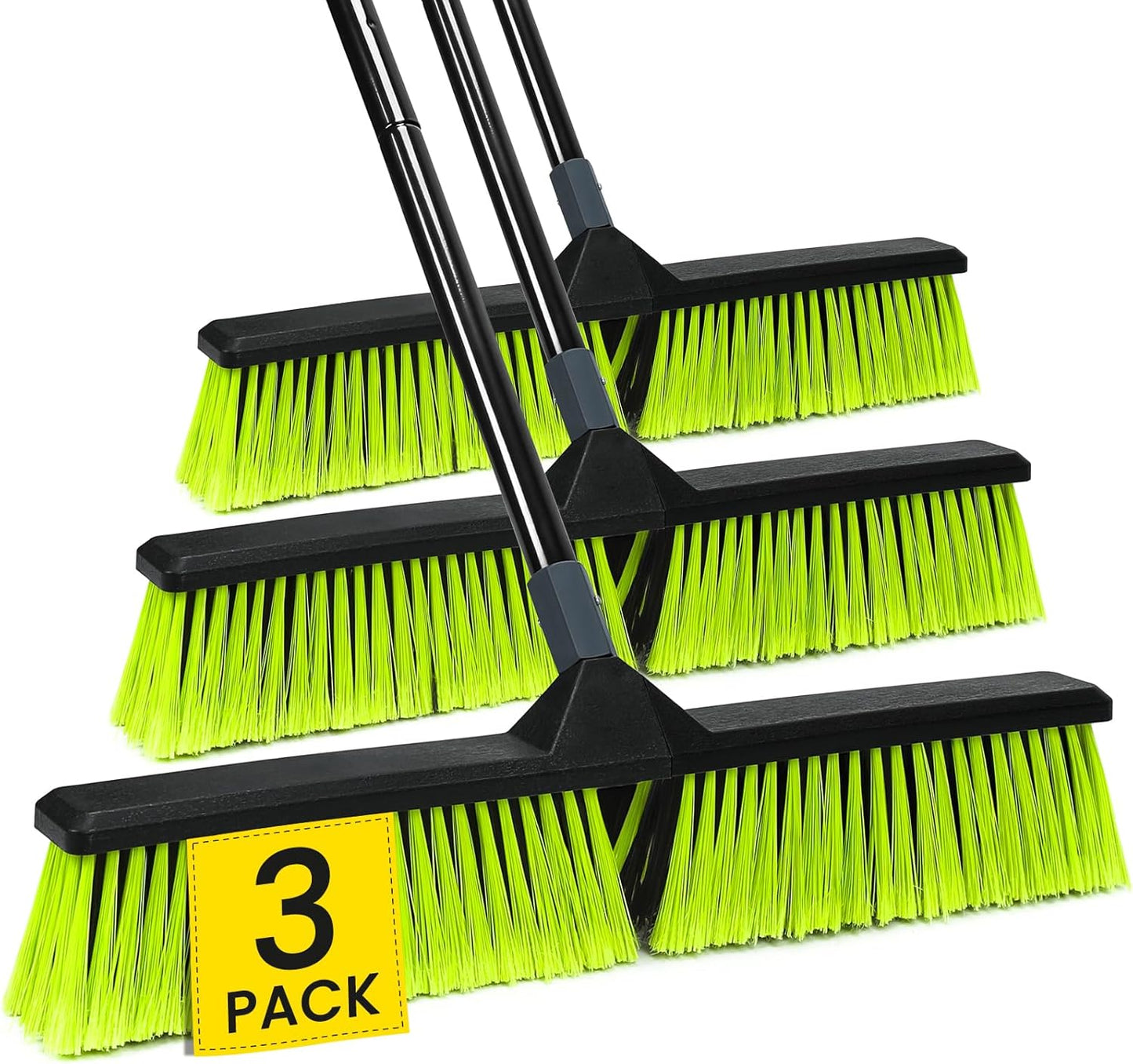 Grout Cleaner Brush with Long Handle, Floor Scrub Brush for Shower Tile, Bathroom Crevice Cleaning Brushes with Heavy Duty Stiff Bristles