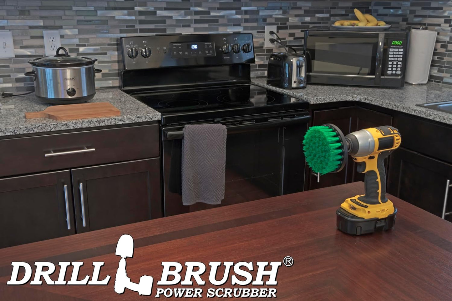 Kitchen Scrubbing Accessories - Stove Cleaning Brush - Cooktop Easy Cleaning Brushes - Griddle Scrubbing Tool - Oven Door Cleaning Brush - Skillet Brush - Kitchen Cleaning Supplies - Countertop Brush