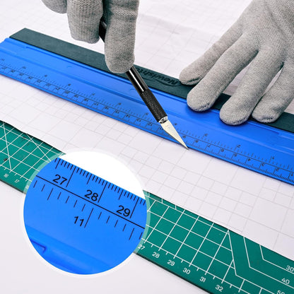 NEWISHTOOL Vinyl Wrap Squeegee for Vinyl, Big Size Wallpaper Smoothing Squeegee, 3 Pack 25CM Decals Squeegee with Ruler & Micro Suede Felt Edge for Sign Making Graphic Window Tint Film Application
