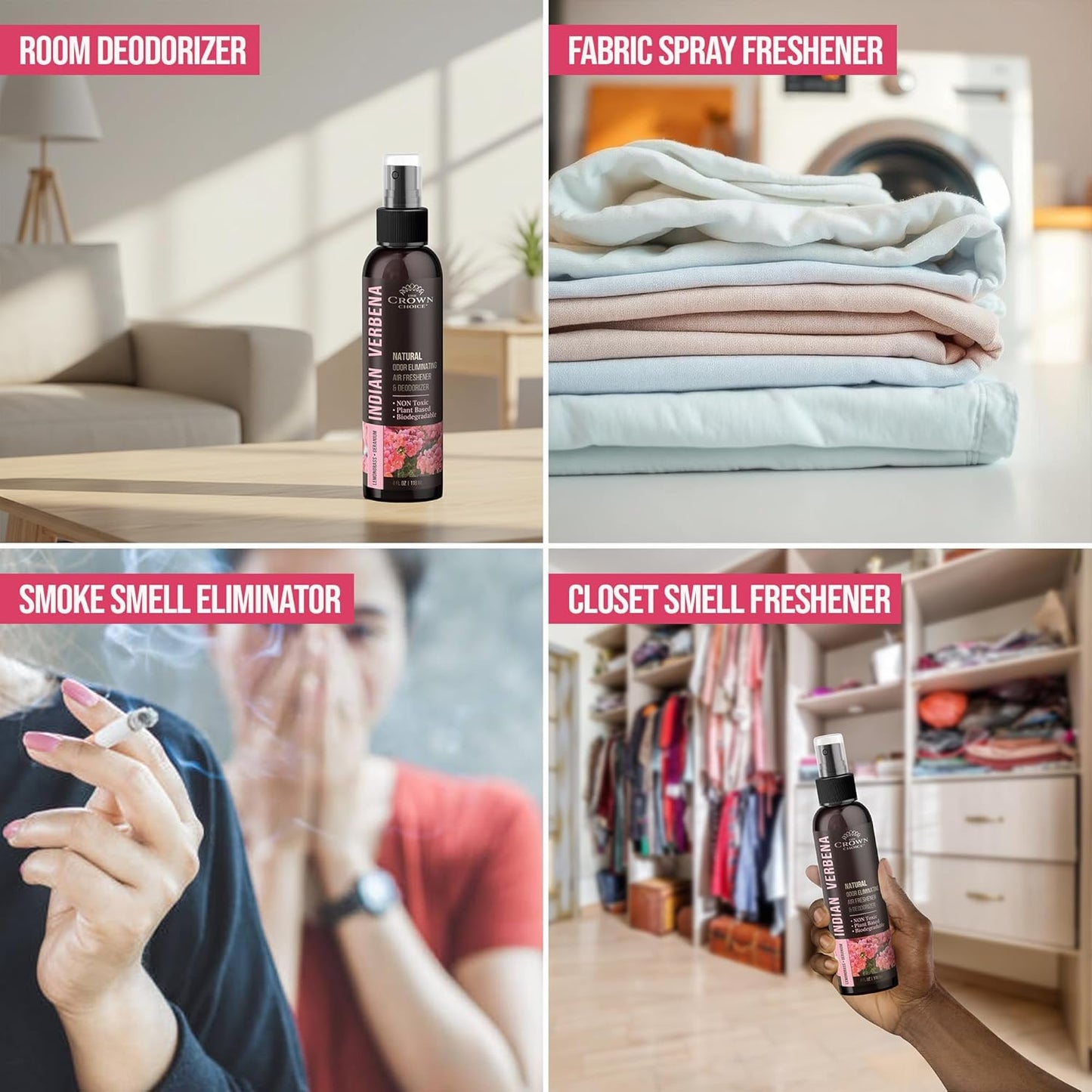 Non-Toxic Odor Eliminator,Natural Cedar Air Freshener Spray for Clothes Storage & Moth Repellent,Closet & Couch Deodorizer,Long Lasting Bathroom & Toilet Freshener, Safe for Kids & Pets-4 oz Pack of 1