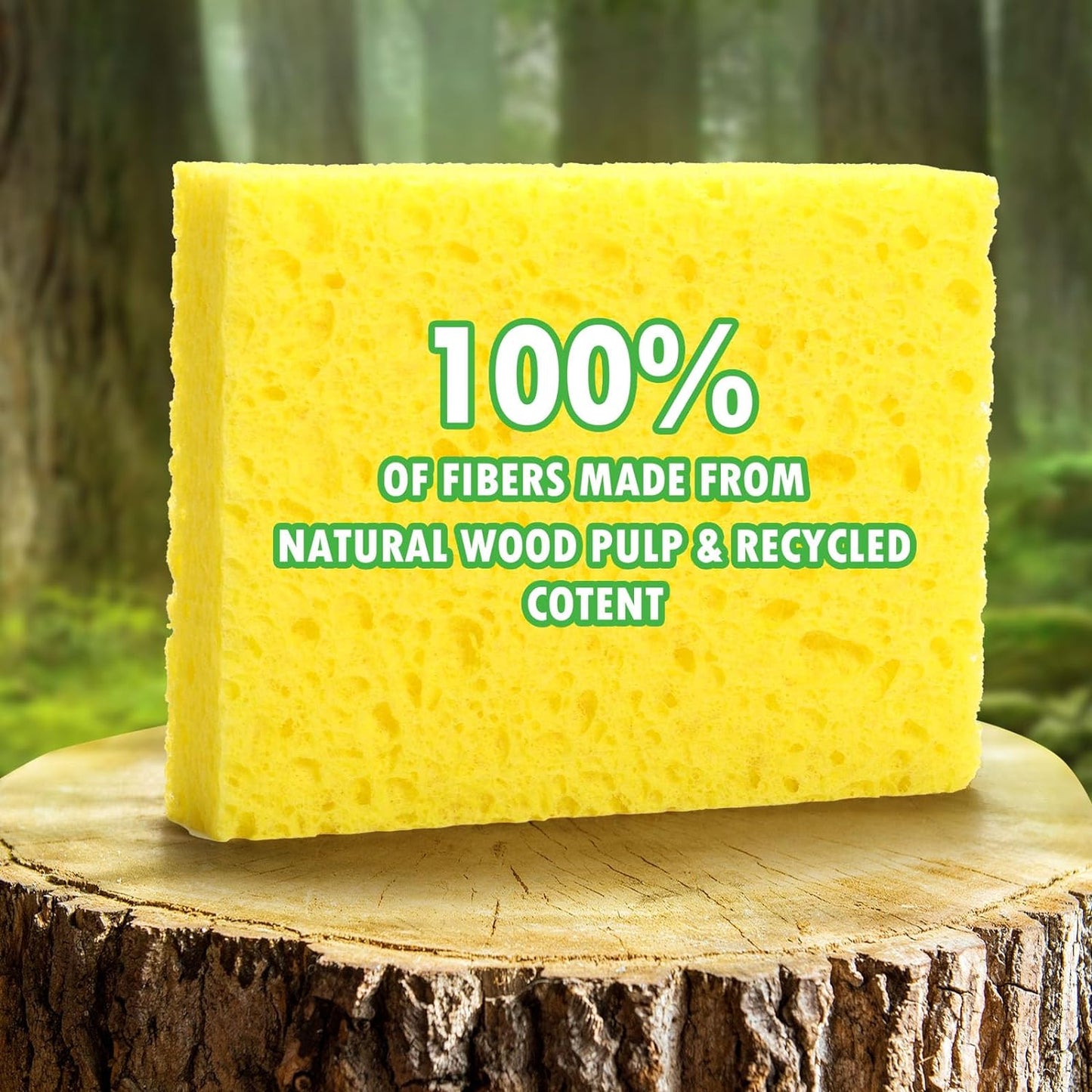 12 Pack Dishwashing Sponges Natural Cellulose Sponges Plant Based Resilient and Reusable Soft Dish Sponges for Washing Dishes DIY Craft Sponge for Fun
