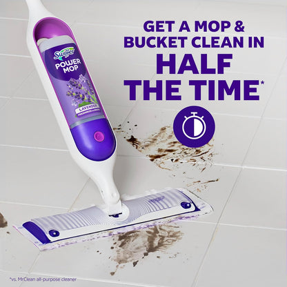Swiffer PowerMop Floor Cleaning Solution with Lavender Scent, Triple Pack