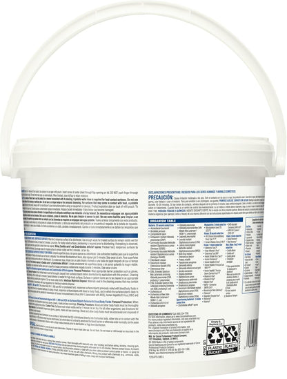 Clorox Healthcare Bleach Germicidal Wipes Bucket, 12" x 12", 110 Count Bucket (Package May Vary)