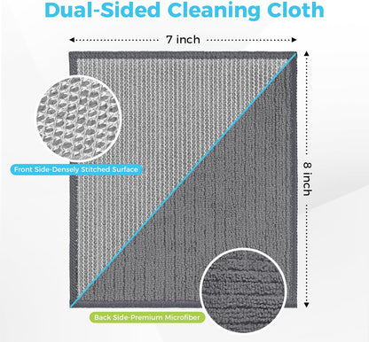 AIDEA Non Scratch Wire Dishcloth 24PK, Wire Dishwashing Rag for Wet and Dry, Dish Cloths for Washing Dishes, Cleaning Pads Steel Scrubber for Cookware, Sinks, Dishes, Stove Tops, 7"×8"