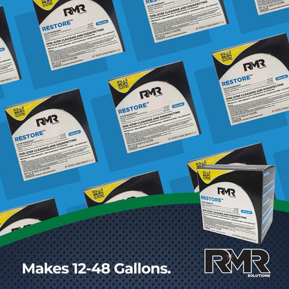 RMR Solutions RESTORE Disinfectant & Cleaner Concentrate, EPA Registered Mold Remover & Antibacterial Cleaning Solution for Kitchen, Bathroom, Floor, Home, Pet Areas, Counter, 3.34g, Makes 16 Quarts