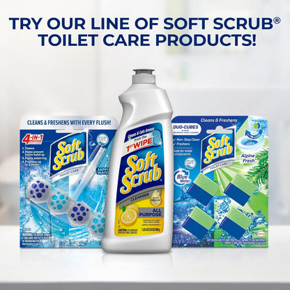 Soft Scrub Total All Purpose Bath & Kitchen Cleanser, Lemon Scent 24 oz