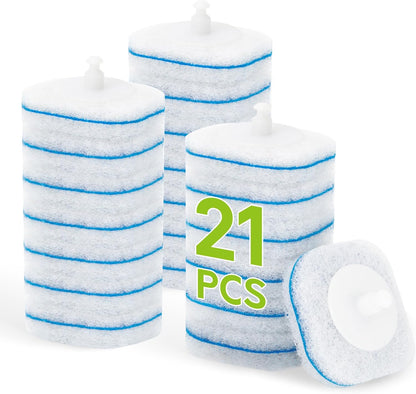 Toilet Bowl Cleaner Wand Refills Compatible with CLOROX, 21 Count Disposable Toilet Brush Refills, Replacement Heads for Toilet Cleaning System