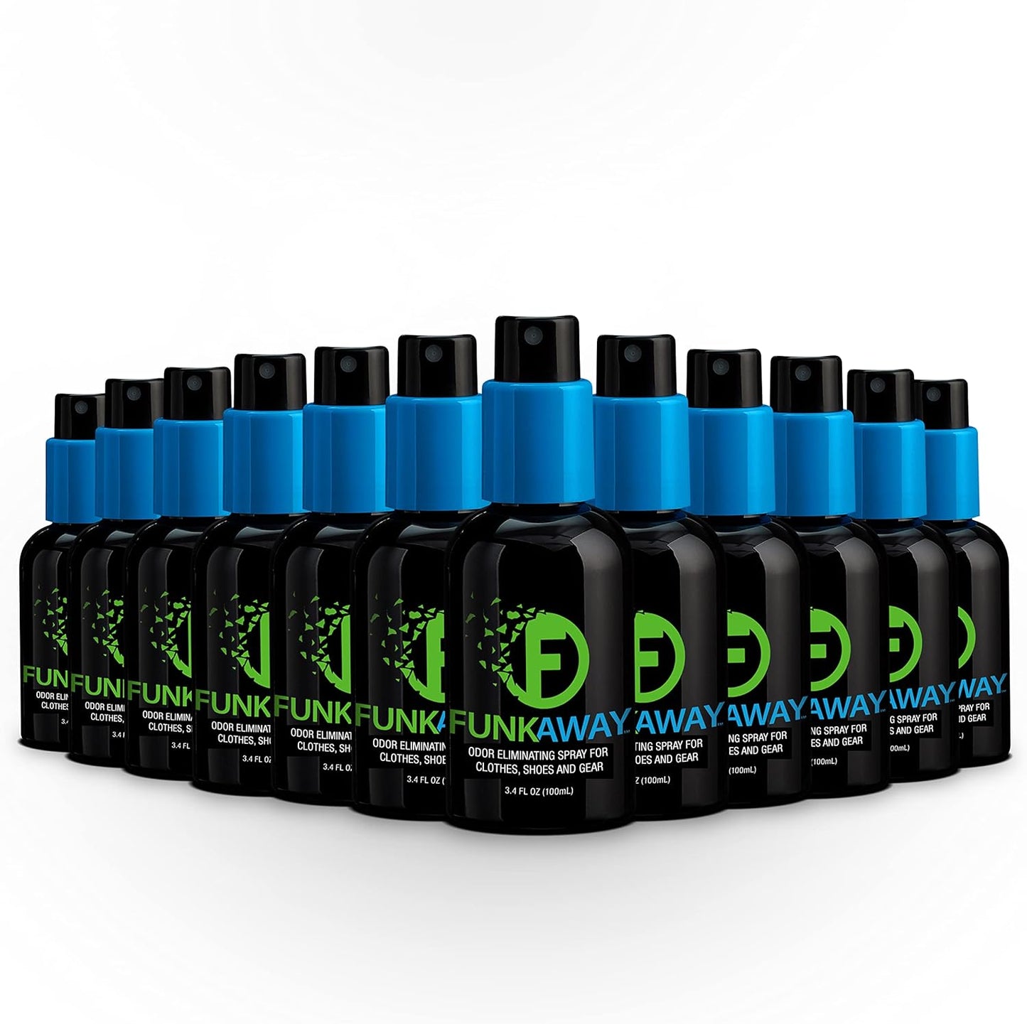 FunkAway Odor Eliminator Spray for Shoes, Clothes and Gear, 3.4 oz., Non-Aerosol; Mini Size for Travel, Ideal for Gym Bag, Purse, Locker or Suitcase