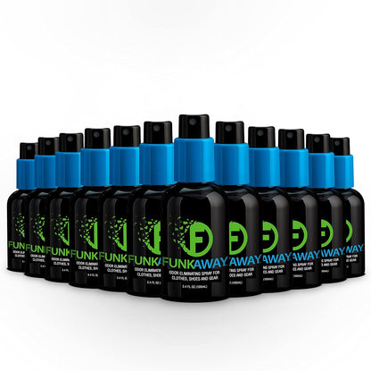 FunkAway Odor Eliminator Spray for Shoes, Clothes and Gear, 3.4 oz., Non-Aerosol; Mini Size for Travel, Ideal for Gym Bag, Purse, Locker or Suitcase