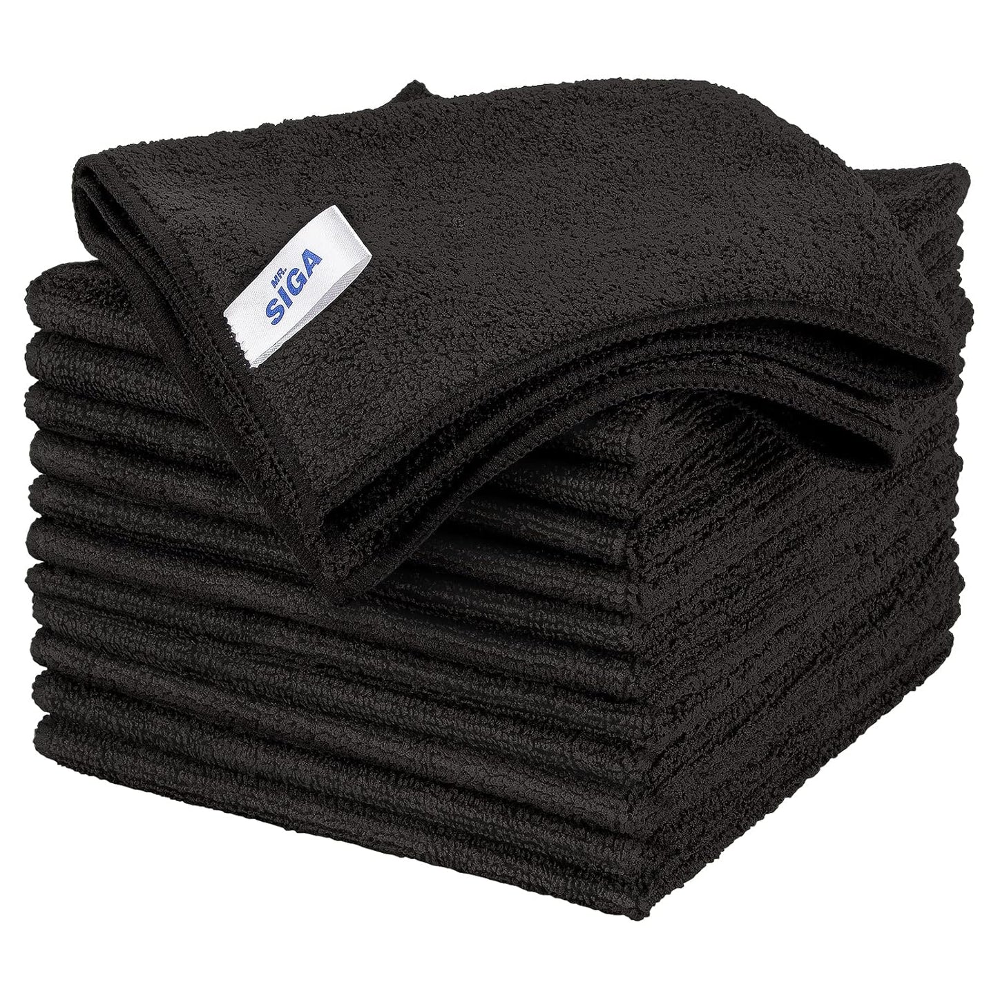 MR.SIGA Microfiber Cleaning Cloth,Pack of 12,Size:12.6" x 12.6"