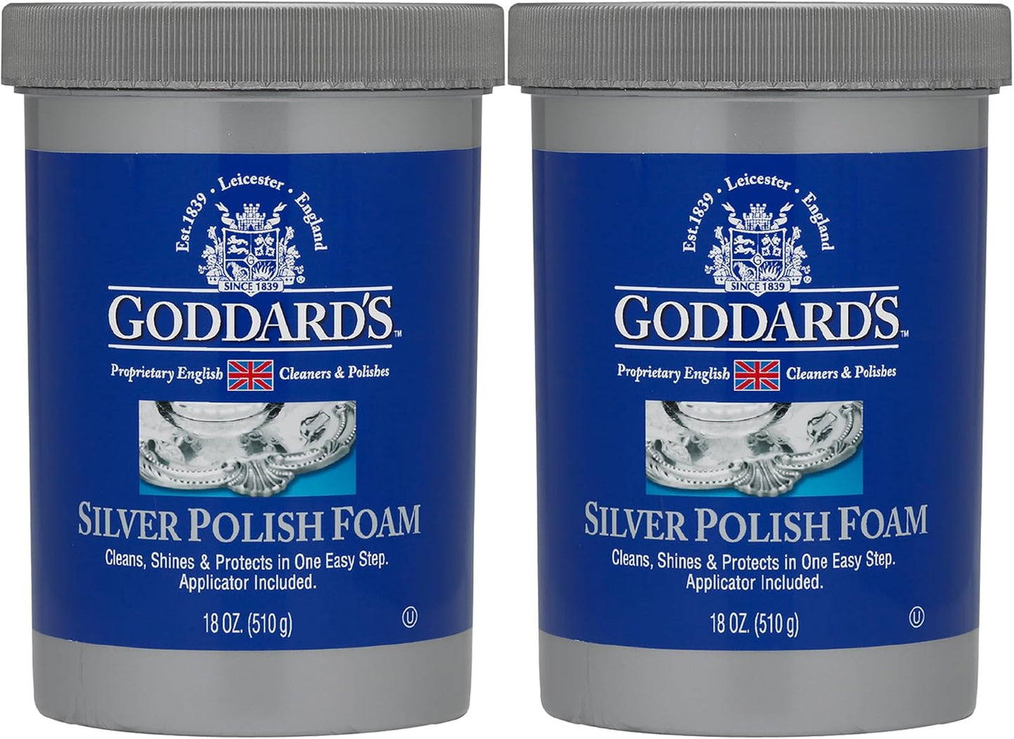 Goddard’s Silver Polish Foam – Silver Jewelry Cleaner for Antiques, Accessories, Ornaments & More – Silver Cleaner for Silverware Protection – Tarnish Remover for Jewelry w/Sponge Applicator (6 oz)
