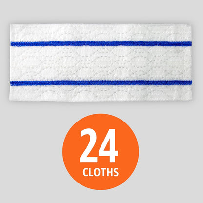 Amazon Basics Wet Mopping Cloth Refills, Floor Cleaning, Fresh Scent, 12 Count (Fits Swiffer Sweeper Mop Heads)