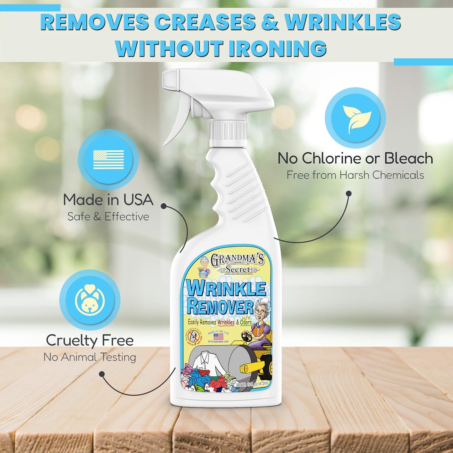 Grandma's Secret Spot Remover Laundry Spray - Chlorine, Bleach and Toxin-Free for Clothes - Fabric Stain Remover Removes Oil, Paint, Blood and Pet Stains - 16 oz & 2 oz Combo, DuoPack