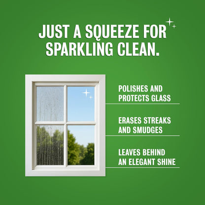 Rebel Green Sparkling Glass Spray - Streak-Free Natural Glass Cleaner for Windows, Mirrors, and Surfaces - Lavender & Grapefruit Scent - 16 oz - 2 Pack
