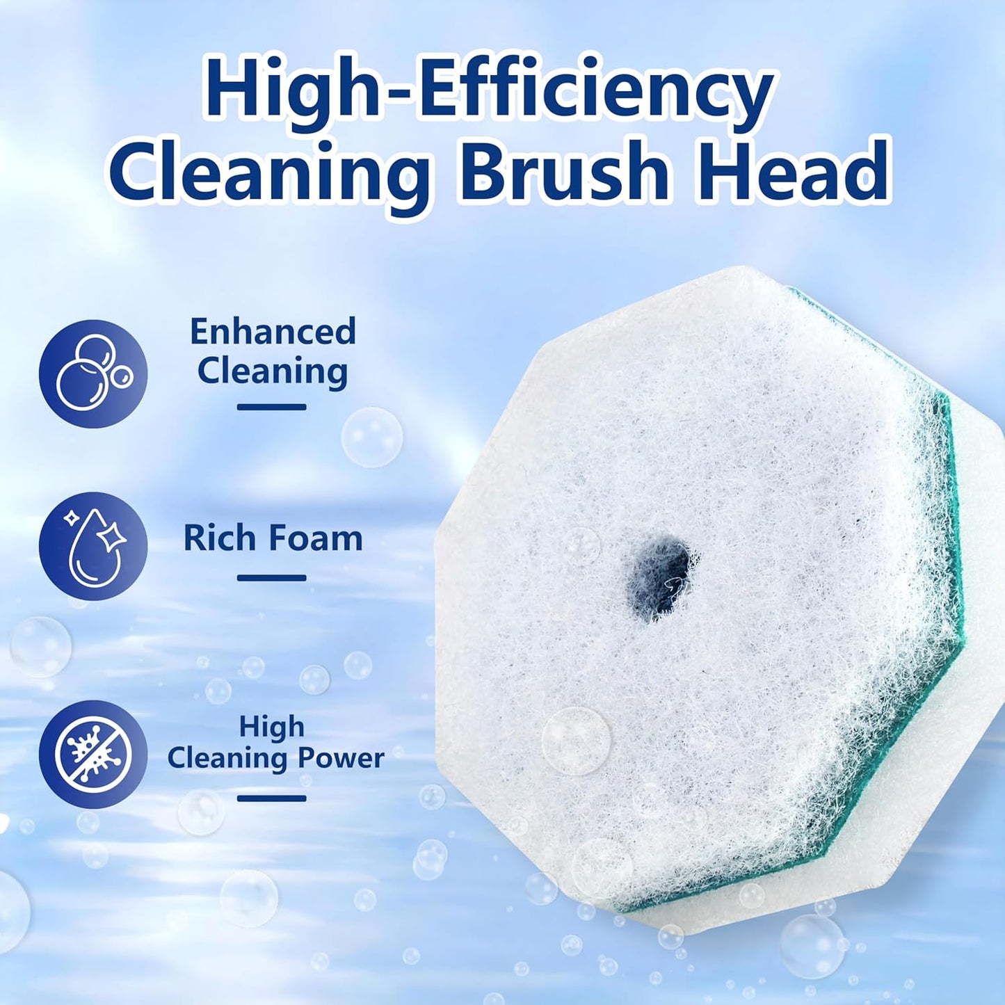 80 Toilet Wand Refills for Clorox Toilet Wand, Disposable Toilet Brush Head with Rich Foaming, Extra Thick Triple-layer Refills, Strong Cleaning & Scrubbing Power, Won't Fall Off or Fall Apart