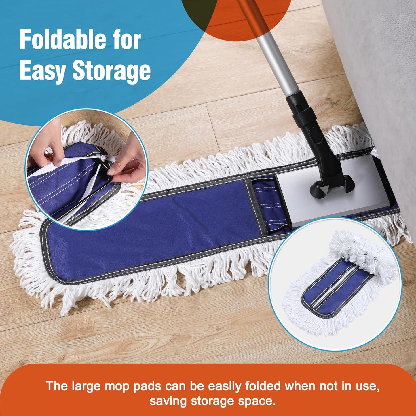 36" Microfiber Mop Pads 2 Pieces Just Fit CLEANHOME Industrial Dust Mop: B08R3F1ZZM,Green