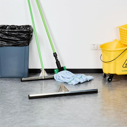 Restaurantware-SQUEEGEE ONLY: Clean Tek Professional 29.92 Inch Floor Squeegee, 1 Broom With Double Rubber Blade - Handle Sold Separately, Heavy-Duty, Steel Wiper For Concrete Floor
