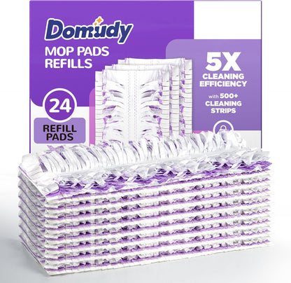 5X Cleaning Power Mop Refills for Swiffer Power Mop, 500+ Strips Multi-Surface PowerMop Refill Pads, 30 Count Disposable Powermop Wood Mops, Replacement Mopping Pad for Floor Cleaning