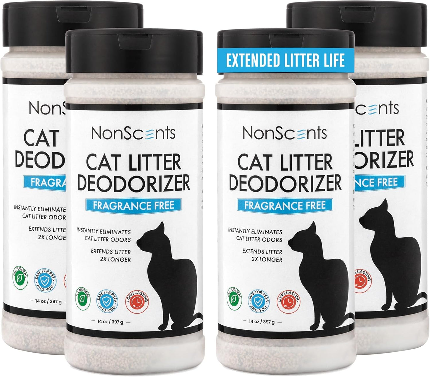NonScents Odor Control Cat Litter Deodorizer - Professional Strength Odor Neutralizer, 16oz
