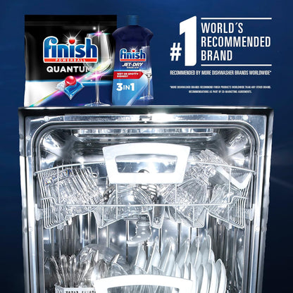 Finish - Quantum - 64ct - Dishwasher Detergent - Powerball - Ultimate Clean & Shine - Dishwashing Tablets - Dish Tabs