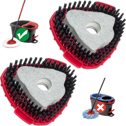 Nuorest Spin Mop Replacement Set for O-Ceda EasyWring 1-Tank System, Includes 2 Mop Head Replacement, 1 Mop Handle (30-58in Adjustable 4-Section Pole), 1 Spin Base