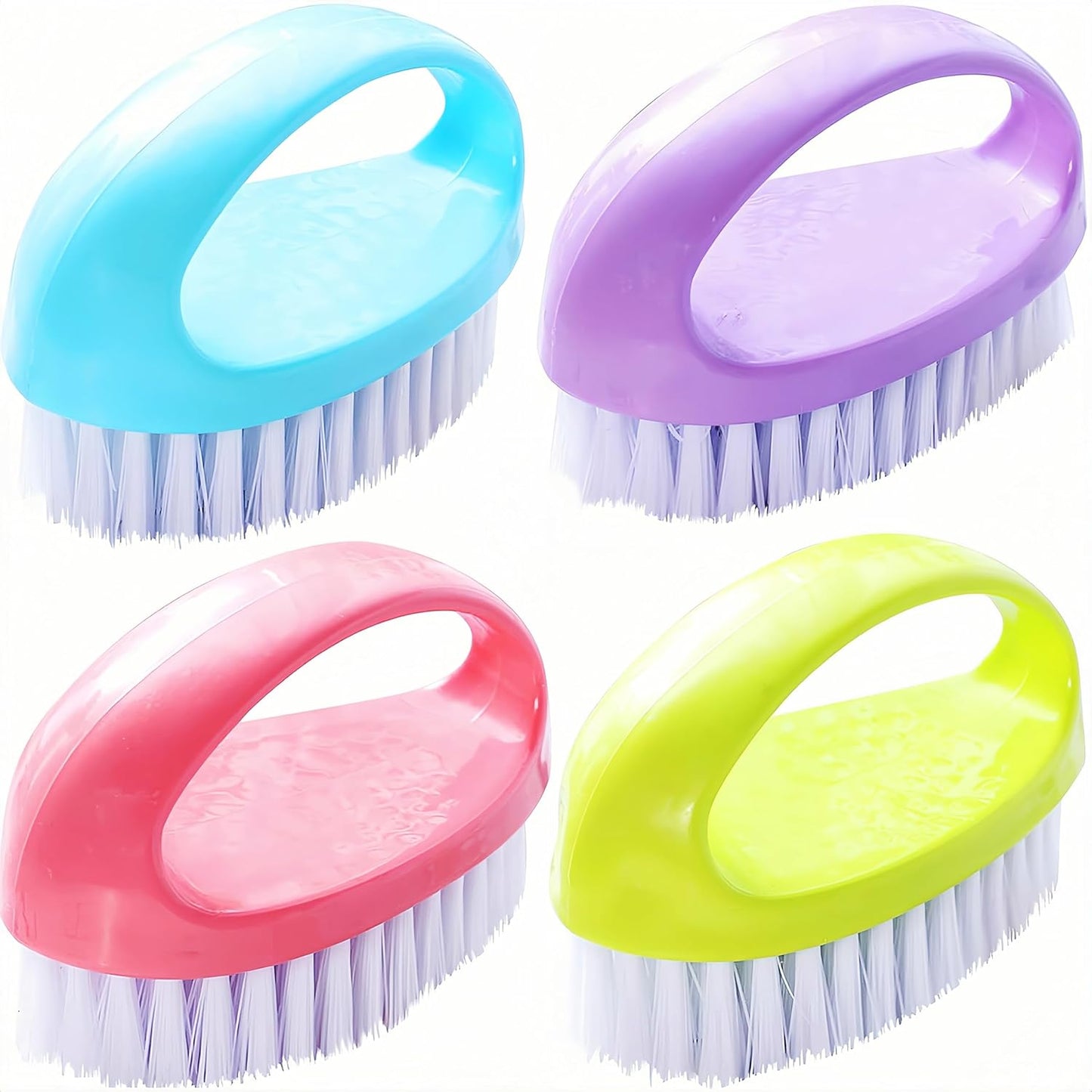 2 Pack Scrubbing Brushes for Cleaning, Heavy Duty Scrub Brush Nylon Stiff Bristles,Scrubber Cleaner Brush for Bathroom,Showe,Sink,Kitchen,Bathtub,Floor,Multi-Purpose Cleaning Brush (Green+Blue)