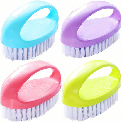 2 Pack Scrubbing Brushes for Cleaning, Heavy Duty Scrub Brush Nylon Stiff Bristles,Scrubber Cleaner Brush for Bathroom,Showe,Sink,Kitchen,Bathtub,Floor,Multi-Purpose Cleaning Brush (Green+Blue)