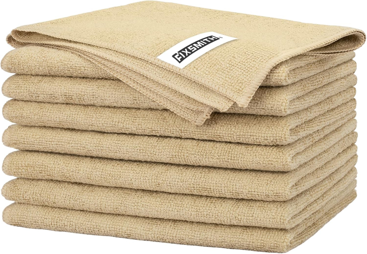 FIXSMITH Microfiber Cleaning Cloth - Pack of 8, Size: 12 x 16 in, Multi-Functional Cleaning Towels, Highly Absorbent Cleaning Rags, Lint-Free, Streak-Free Cleaning Cloths for Car Kitchen Home