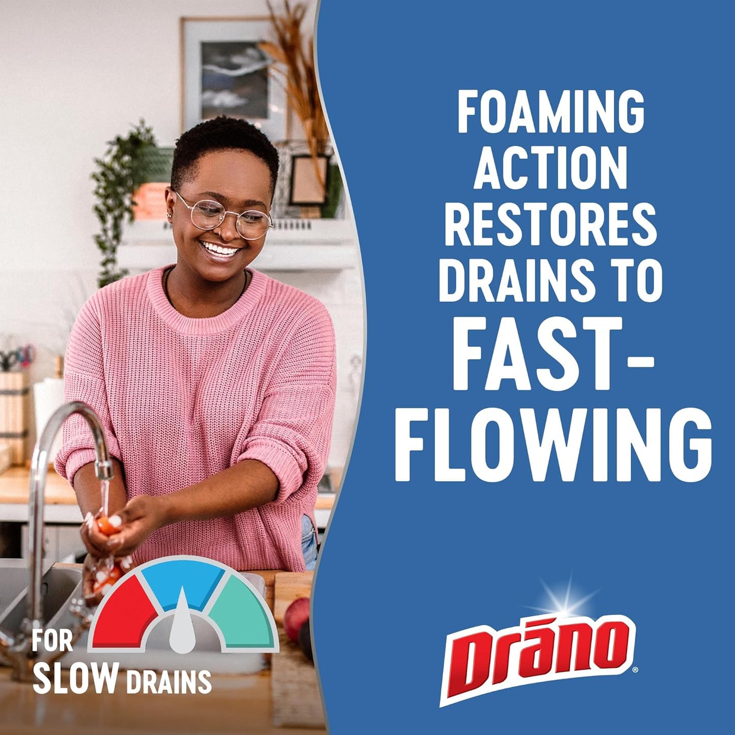 Drano Early Action Foamer Drain Clog Remover and Cleaner for Shower or Sink Drains, Unclogs and Removes Sources of Odor, 17 Fl Oz