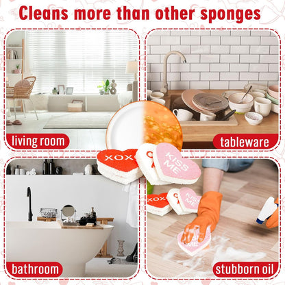 Whaline 8Pcs Starfish Shell Kitchen Sponges Water Absorbing Dish Washing Sponge Summer Sea Snail Starfish Shell Non Scratch Cleaning Scrub Sponges for Summer Home Kitchen Bathroom