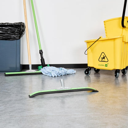 Restaurantware-SQUEEGEE ONLY: Clean Tek Professional 29.92 Inch Floor Squeegee, 1 Broom With Double Rubber Blade - Handle Sold Separately, Heavy-Duty, Steel Wiper For Concrete Floor