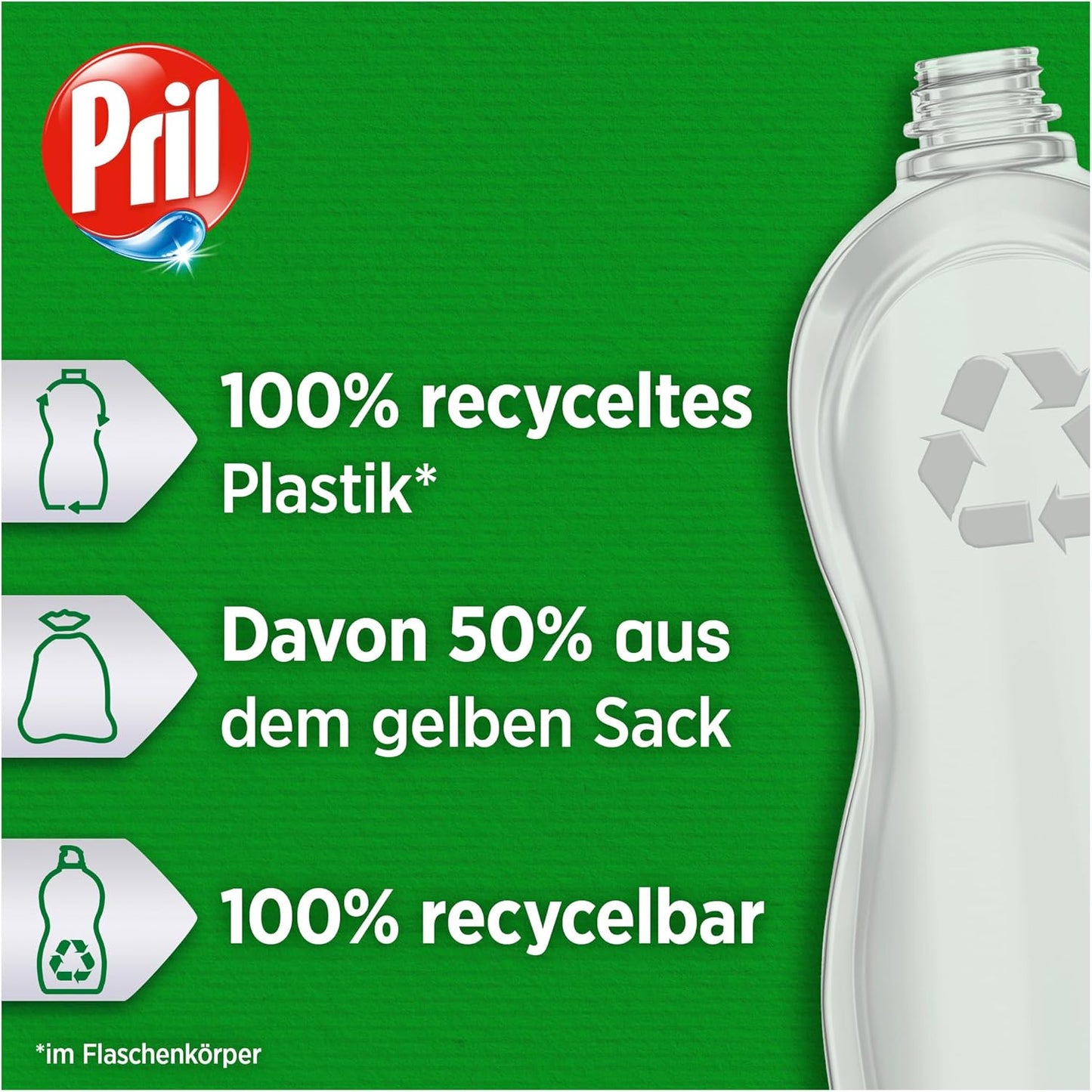 Pril Original (675 ml), hand dishwashing detergent with highest degreasing power, for clean dishes even in cold water