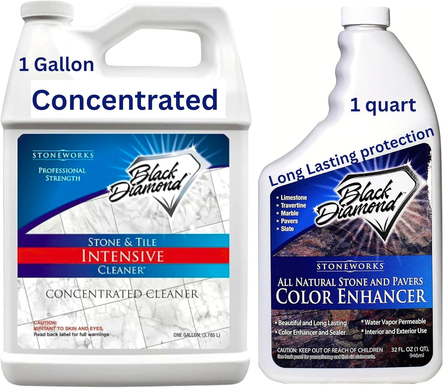 Black Diamond Stoneworks Stone & Tile Intensive Cleaner: Concentrated Deep Cleaner, Marble, Limestone, Travertine, Granite, Slate, Ceramic & Porcelain Tile.