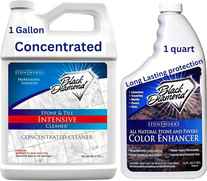 Black Diamond Stoneworks Stone & Tile Intensive Cleaner: Concentrated Deep Cleaner, Marble, Limestone, Travertine, Granite, Slate, Ceramic & Porcelain Tile.