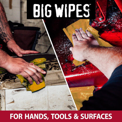 BIG WIPES Heavy Duty Industrial Hand Cleaning Wipes, Textured Scrubbing Degreaser Wipes for Mechanics and Tool Cleaner – 240 Count Bucket (1 Pack)