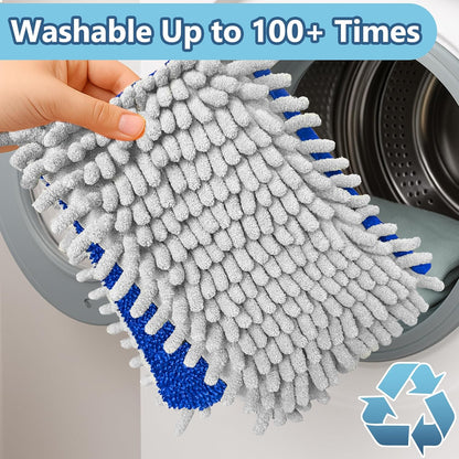 Papclean Spray Mops for Floor Cleaning: Double Sided Dust Mop for Hardwood Wood Tile Floor with Reusable Microfiber Pads - Wet Dry Kitchen Bathroom Cleaning