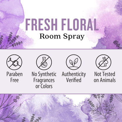Aura Cacia Fresh Floral Room Spray 8 Fl. oz. - Light Aroma, No Synthetic Fragrances