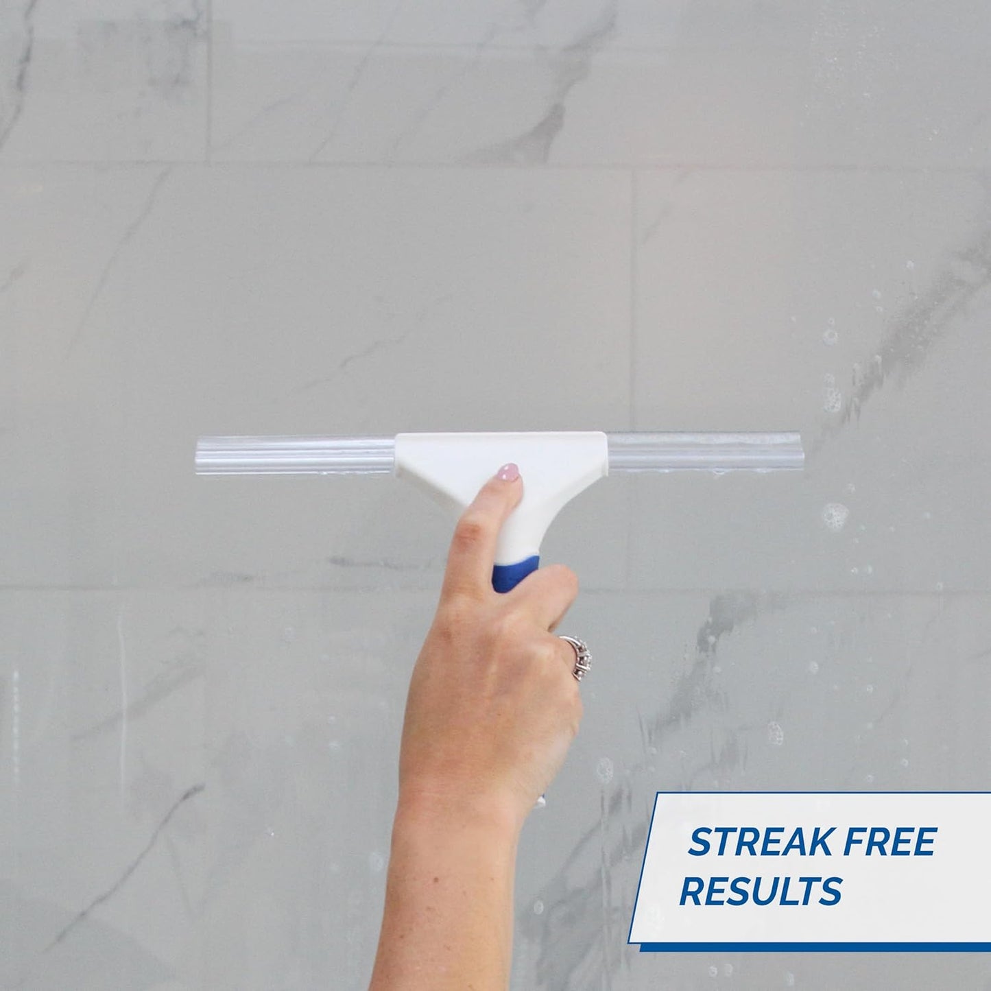 Unger 12” Glass & Surface Squeegee – Multipurpose Rubber Blade Squeegee for Shower Glass, Window Cleaning, Professional Grade Cleaning Tool for The Home