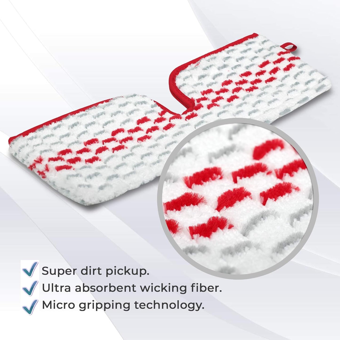 Microfiber Washable Spray Mop Refills Compatible with Promist Max, Reusable Pads Replacement Head (4)