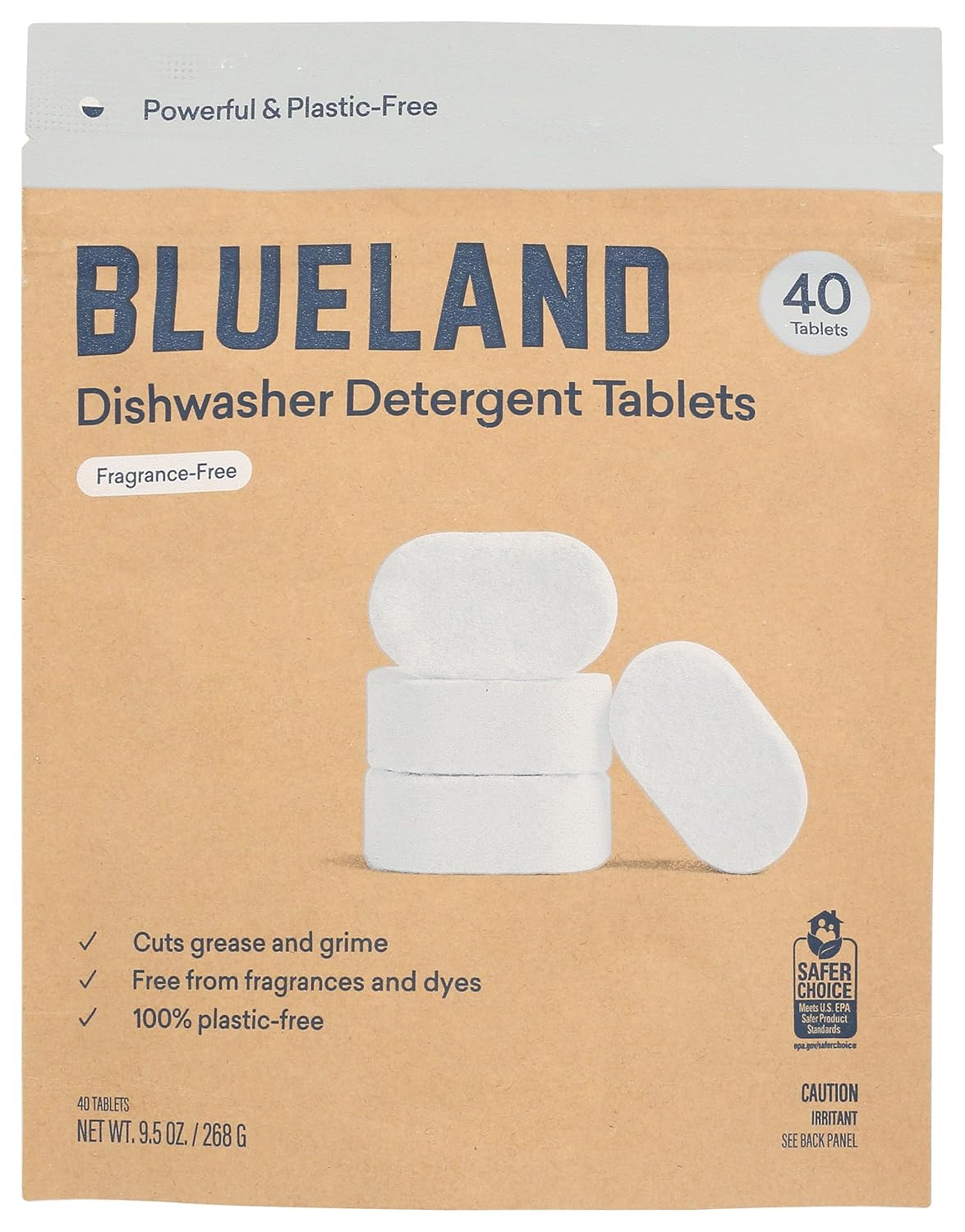 BlueLand Dishwasher Detergent Refill Tablets, 9.5 OZ