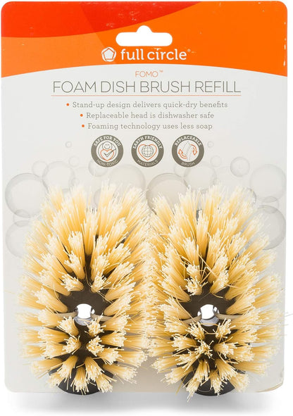 Full Circle FOMO Foam Soap Dispensing Dish Brush, 1 EA, Grey