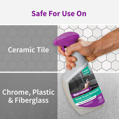 Rejuvenate Soap Scum Remover Easily Dissolves Soap Scum Without Scrubbing, 24 Ounces