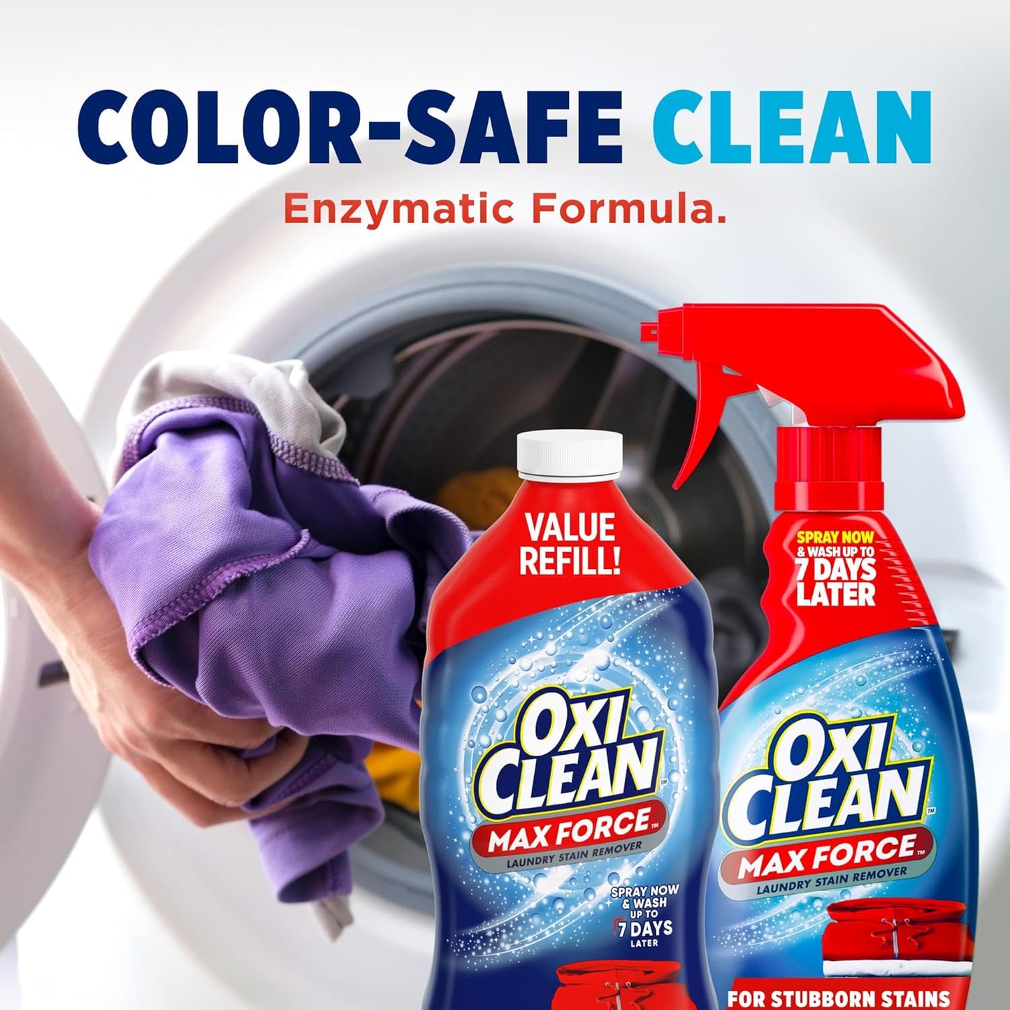 OxiClean Max Force Laundry Stain Remover Spray, Newborn & Baby Essentials, Stain Treater, 12 fl oz, 3-Pack