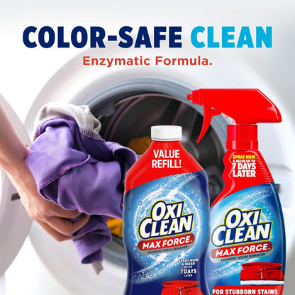 OxiClean Max Force Laundry Stain Remover Spray, Newborn & Baby Essentials, Stain Treater, 12 fl oz, 3-Pack