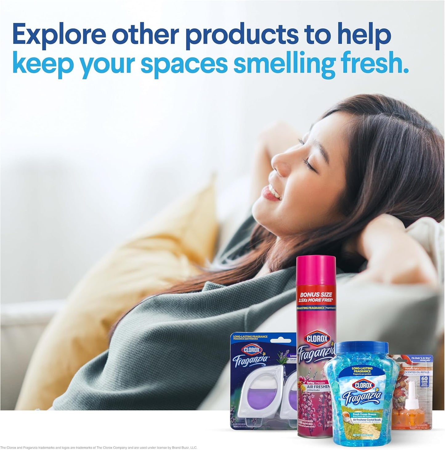 Clorox Fraganzia Deodorizing Balls with Lavender and Eucalyptus Scent, Battery-Free Shoe and Small Space Odor Eliminator with Up to 30 Days of Freshness, 6 Count Pack
